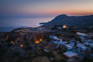 Evening panorama of Sellia, Plakias on Crete