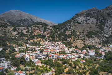 Fototapeta na wymiar Orthodox monastery in the mountain village of Spili, Crete