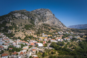Fototapeta na wymiar Orthodox monastery in the mountain village of Spili, Crete