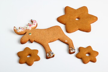 Obraz na płótnie Canvas Gingerbread Moose