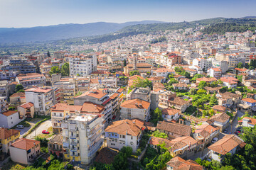 Fototapeta na wymiar Landscape with panoramic view of Veria a historic town, Greece.