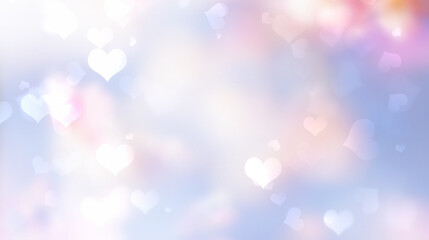 Abstract hearts background with bokeh