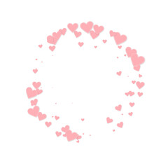 Pink heart love confettis. Valentine's day frame d