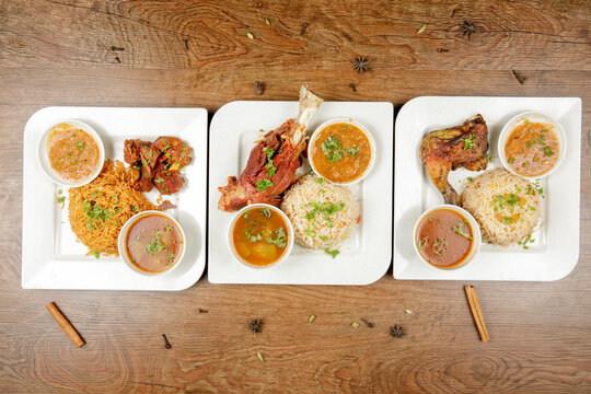 A set of lamb and chicken Mandy Rice