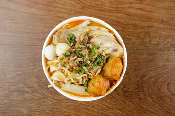 a bowl of curry noodle