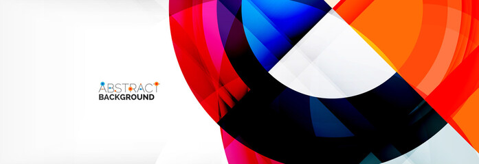 Obraz premium Round shapes, triangles and circles. Modern abstract background