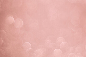 rose gold bokeh abstract glitter background for Christmas and Valentine.