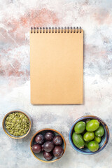 top view fresh fruits on light background sweet fresh photo cookie