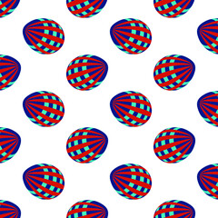 seamless pattern multicolored easter eggs , vector illustration isolated on white background. 