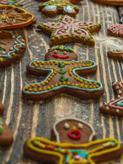 Christmas background gingerbread for holidays