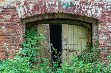 Old vintage rusty double doors