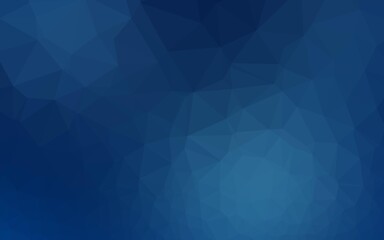 Fototapeta premium Dark BLUE vector abstract polygonal texture.