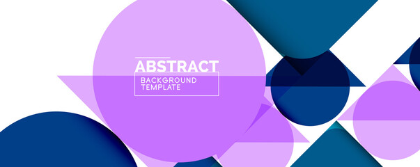 Simple circles and triangles abstract background. Vector illustration for covers, banners, flyers and posters and other designs