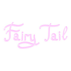 fairy tail lettering on the white background