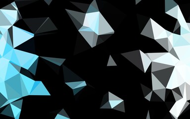 Light BLUE vector triangle mosaic texture.