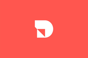 Minimal Modern Abstract Letter D Dark Background Logo Template