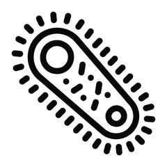 
A bacteria solid icon, microbe 
