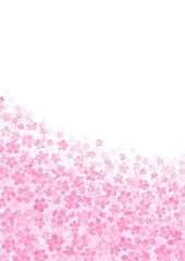 画面下に咲き広がる桜の縦長背景イラスト no.03