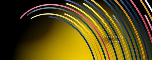 Abstract colorful lines vector background. Internet, big data and technology connections concept, abstract template