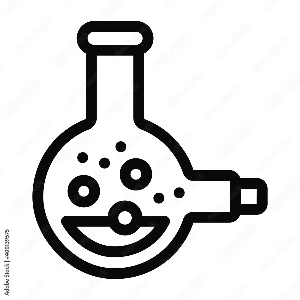 Wall mural editable solid icon of chemical potion