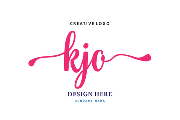 Fototapeta na wymiar KJO lettering logo is simple, easy to understand and authoritative