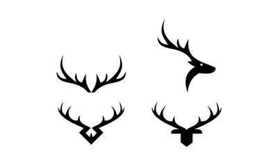 set logo deer antler 