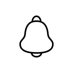 Campana de alarma simple. Logotipo con lineas en color negro