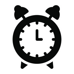 
A solid gadget, alarm clock icon
