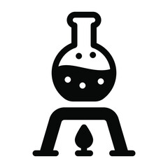 
An icon of ecology lab in solid editable design
