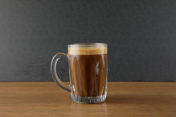 a glass of hot nescafe