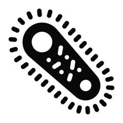 
A bacteria solid icon, microbe 
