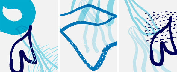 Social media abstract backgrounds. Abstract hand drawn doodles. Vector illustration for covers, banners, flyers