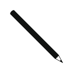 Pencil vector icon. Pen symbol. Write, draw or sketch sign. Crayon logo. Silhouette isolated on white background.