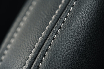 Leather seats of a new luxury car