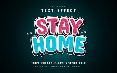 Stay Home text effect