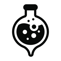 
Editable solid icon of chemical potion
