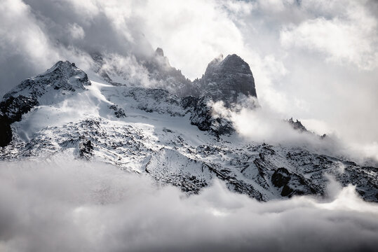 Mountains in the clouds, The French Alps © febe