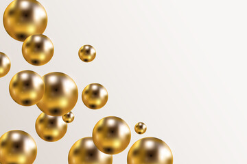 Abstract realistic 3D shapes background vector illustration