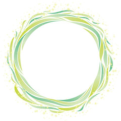 ナチュラルな植物のイメージのサークル　フレーム