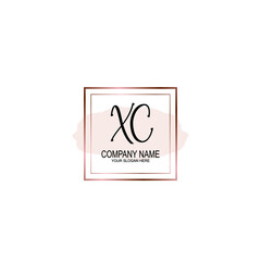 Initial XC Handwriting, Wedding Monogram Logo Design, Modern Minimalistic and Floral templates for Invitation cards	
