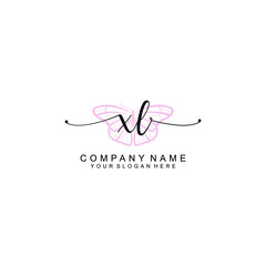 Initial XL Handwriting, Wedding Monogram Logo Design, Modern Minimalistic and Floral templates for Invitation cards