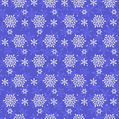 Fototapeta na wymiar Seamless winter snowflakes pattern.