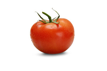 Tomato. Tomato with drops isolated on white background