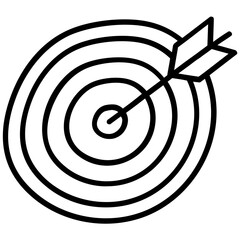Line design of target icon.