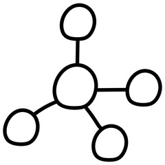 Atomic structure in line  icon design 