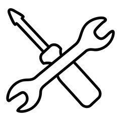 Technical tools icon in line  vector 