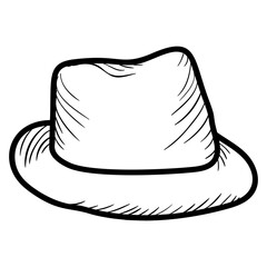 Cowboy hat vector in doodle design 