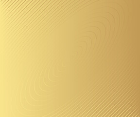 Gold luxurious circle pattern with golden wave lines over. Abstract background, vector illustration