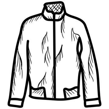 Jacket icon in doodle design 