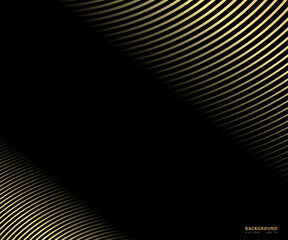 Striped gold texture, Abstract warped Diagonal Striped Background, waved lines texture. Brand new style for your business design, vector template for your ideas